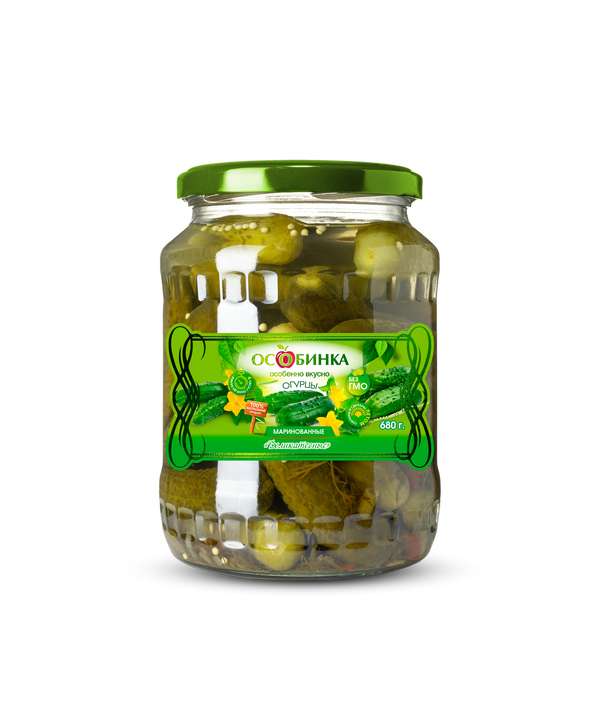 Упаковка Огурцы маринованные - аренда торгового знака Особинка